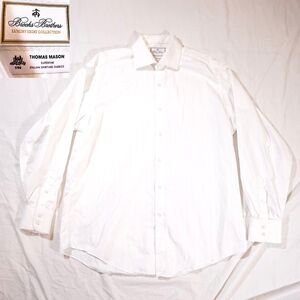 Brooks Brothers Thomas Mason Madison Fit 17 Button Up Shirt White